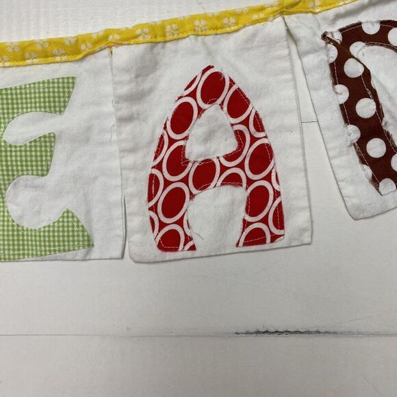 OOAK Handmade Children's Fabric Reading Theme Bunting Banner Garland - Picture 7 of 11